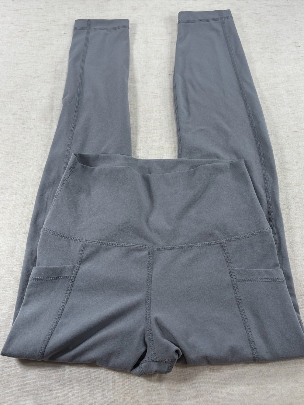 Yogalicious Luxe Ankle Leggings High Rise Pockets Stretch Gray Women S